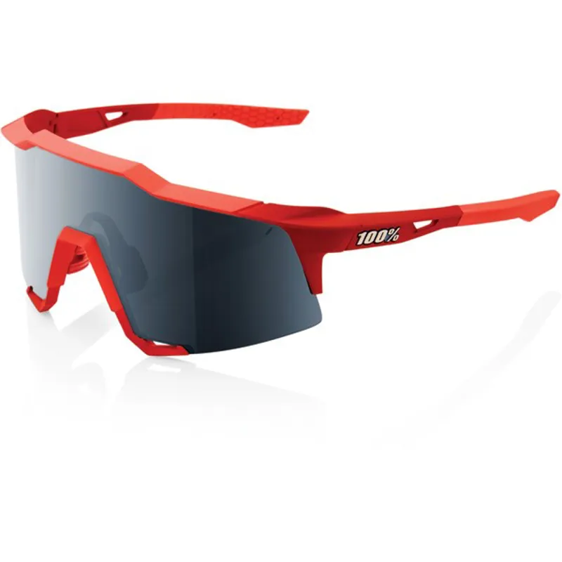 100 percent Speedcraft Coral Black Lens Soft Tact Coral mirror