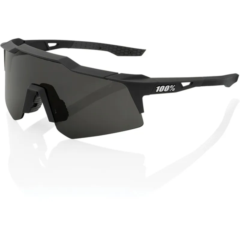 100 Percent Speedcraft XS HiPer Mrr Red Lens Sunglasses in Black