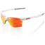 100 Percent Sportcoupe HiPer Mirror Red Lens Sunglasses in White