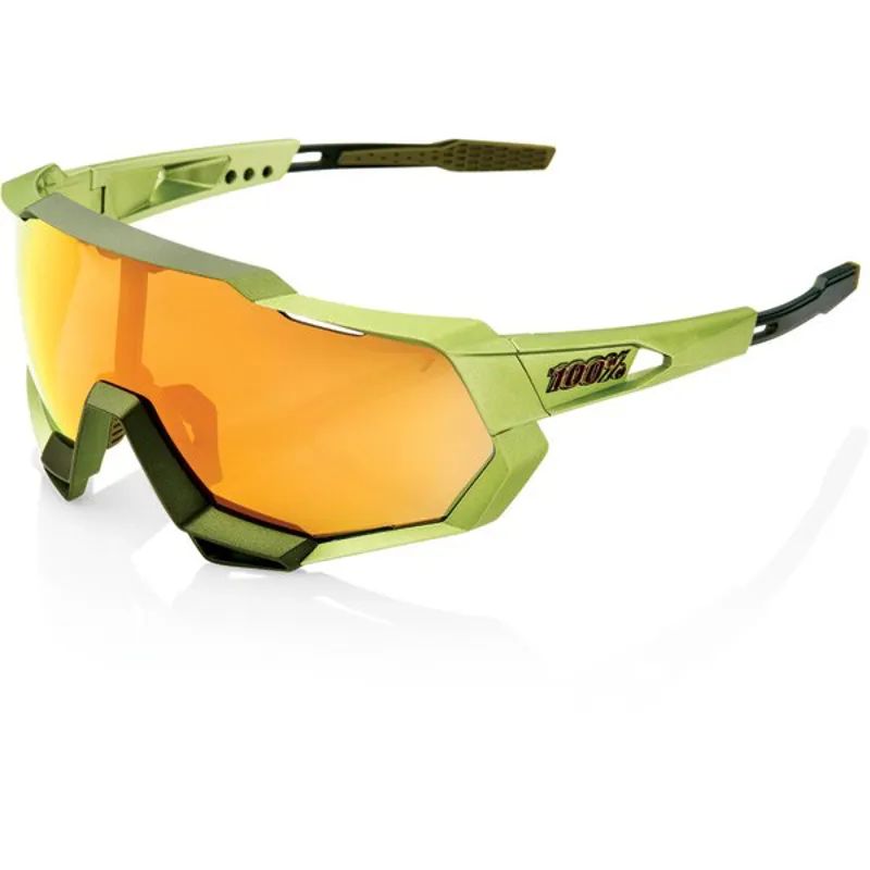 100 Percent Speedtrap Mirror Bronze Lens Sunglasses in Green