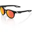 100 Percent Campo HiPer Mirror Red Lens Sunglasses in Black