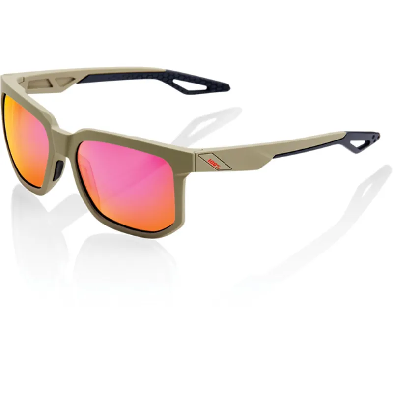 100 Percent Centric Mirror Purple Lens Sunglasses in Brown