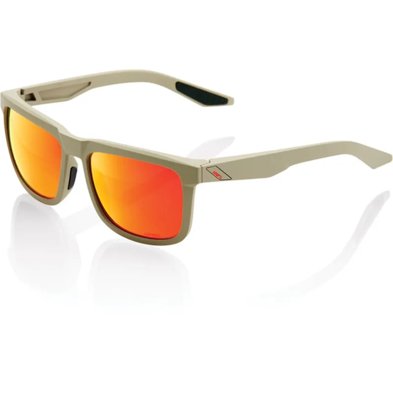 100 Percent Blake HiPer Mirror Red Lens Sunglasses in Brown