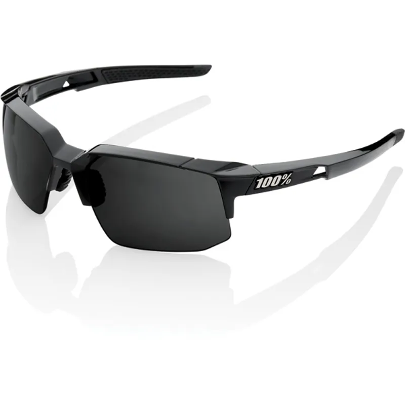 100 Percent Speedcoupe PeakPolar Grey Lens Sunglasses in Black