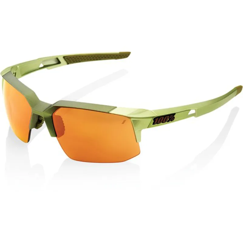 100 Percent Speedcoupe Mirror Bronze Lens Sunglasses in Green