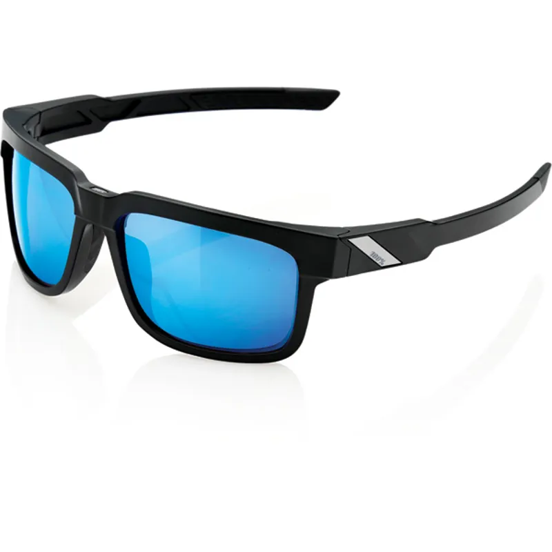 100 Percent Type-S HiPer Mirror Blue Lens Sunglasses in Black