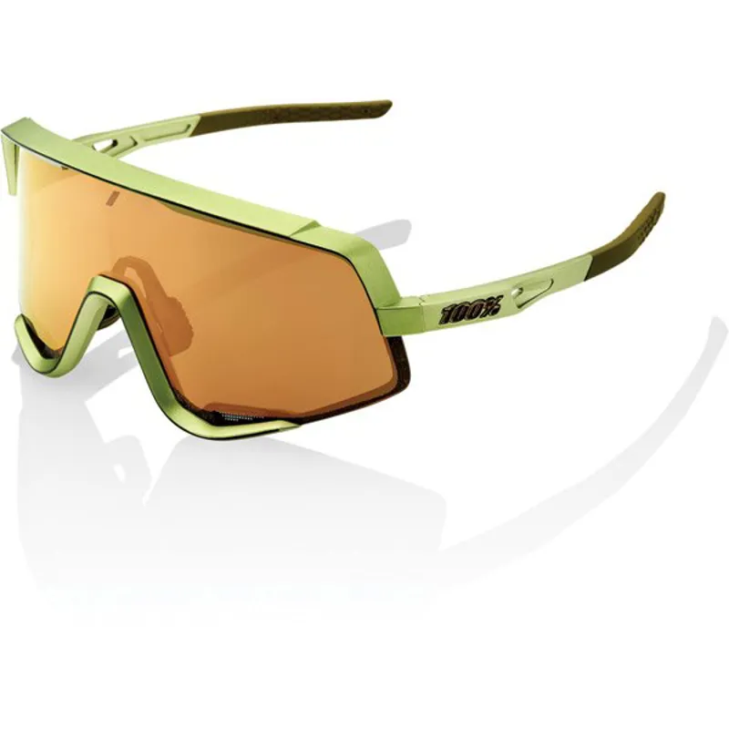 100 Percent Glendale Mirror Bronze Lens Sunglasses in Green