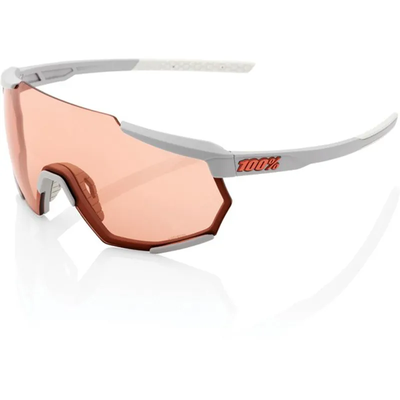 100 Percent Racetrap HiPer Coral Lens Sunglasses in Grey