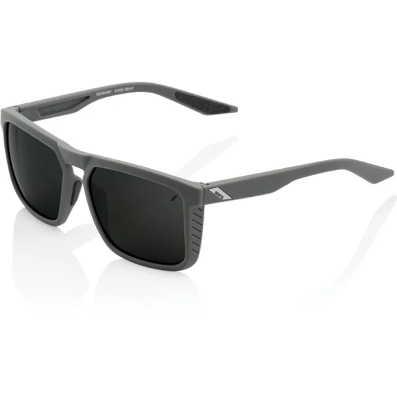 100 Percent Renshaw Mirror Black Lens Sunglasses in Grey