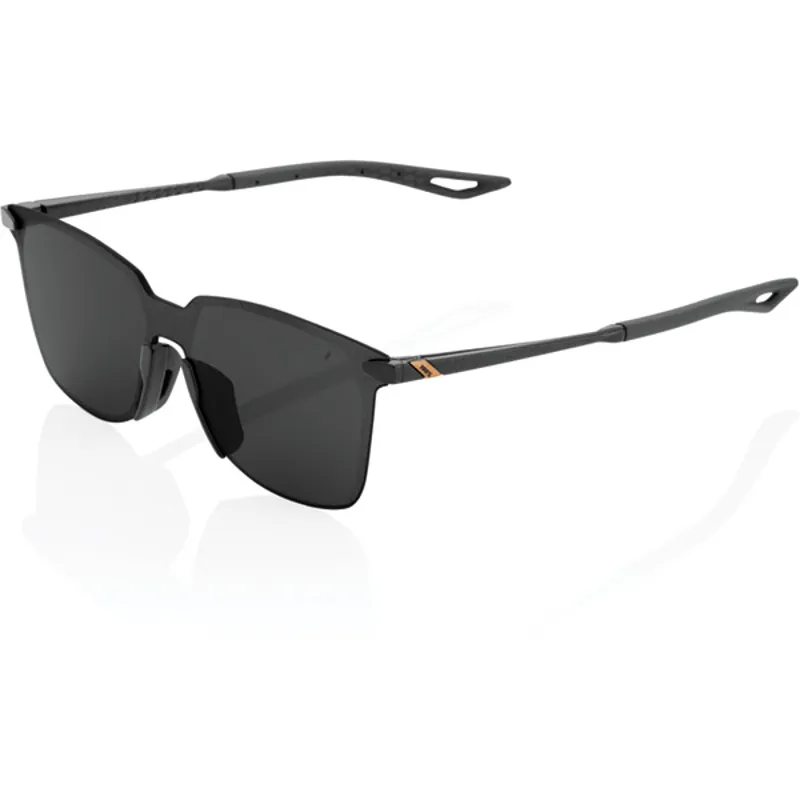 100 Percent Legere Square Smoke Lens Sunglasses in Black