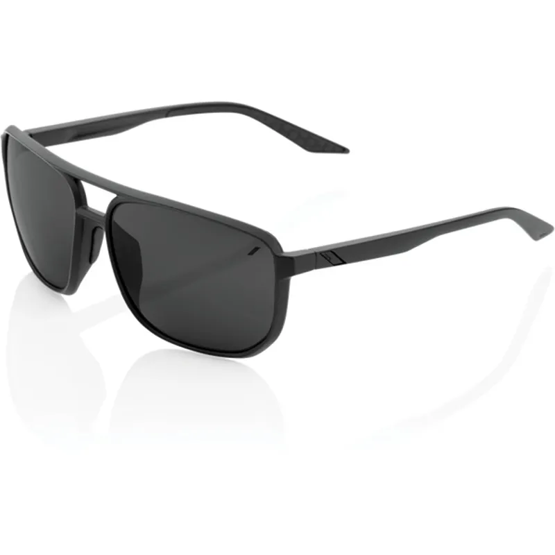 100 Percent Konnor Black Mirror Lens Sunglasses in Black