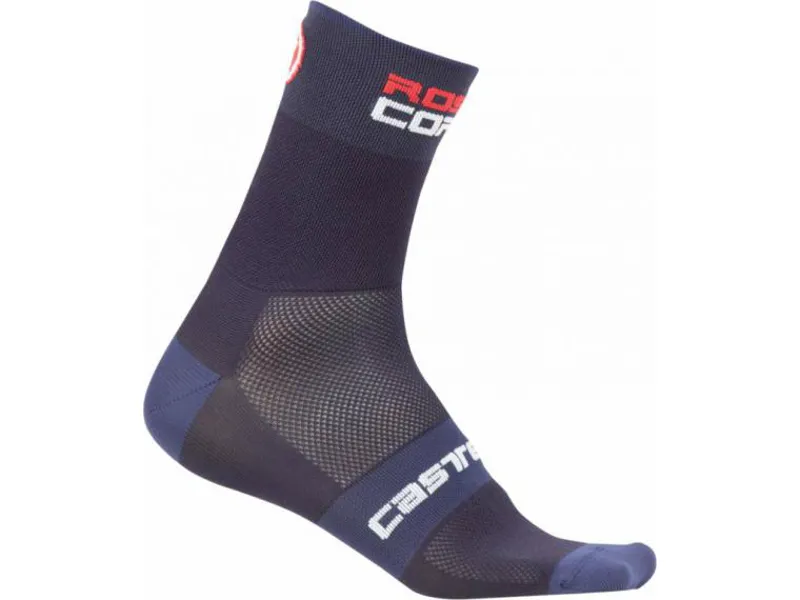 Castelli Rosso Corsa 6 Sock Steel Blue