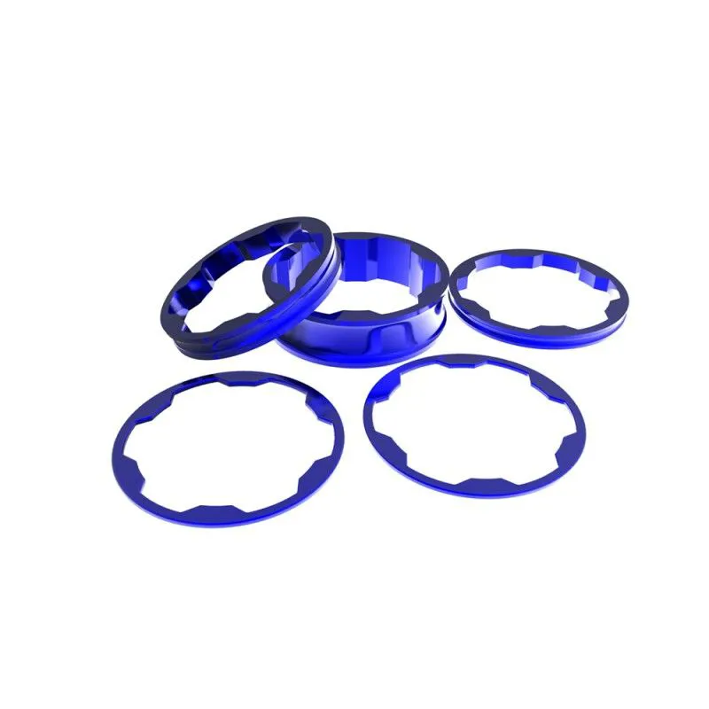 Promax Stem Spacer Kit 1 inch Blue