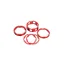 Box Zero 1 1/ 8-inch Stem Spacer Kit in Red