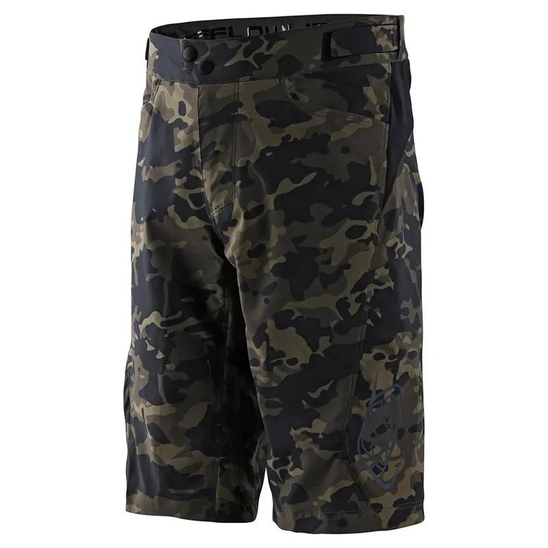 Troy Lee Designs Flowline Shorts With Liner Camo Green 