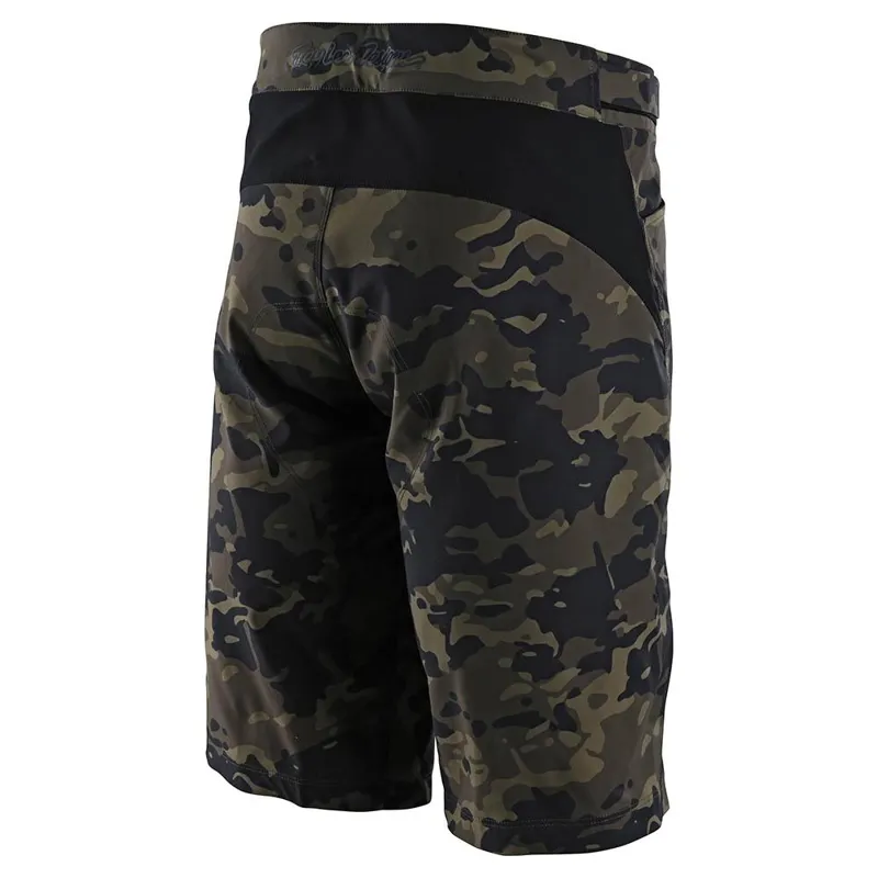 Troy Lee Designs Flowline Shorts With Liner Camo Green -1