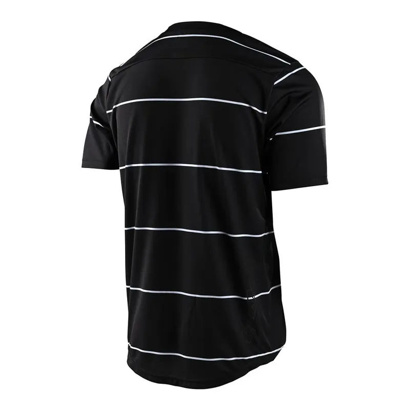 Troy Lee Designs Flowline Short Sleeve Jersey Stacked Black -1