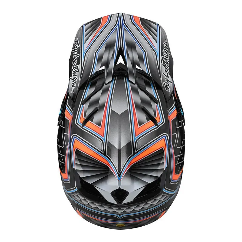 Troy Lee Designs D4 Carbon Helmet Lo Rider Gray -2