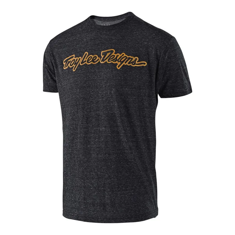 Troy Lee Designs Signature Tee Onyx Snow / Bourbon