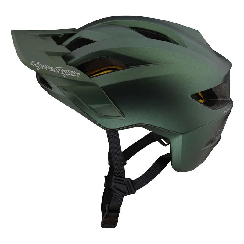 Troy Lee Designs Flowline MIPS Youth Helmet in Orbit Forest Green