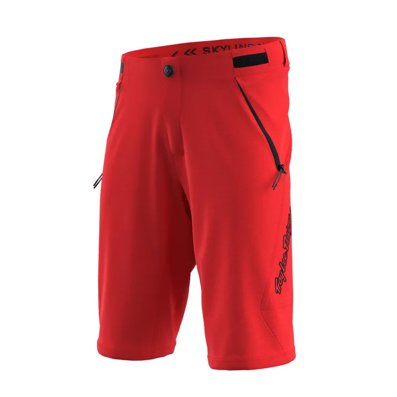 Troy Lee Designs Skyline Youth Shorts in Mono Fiery Red