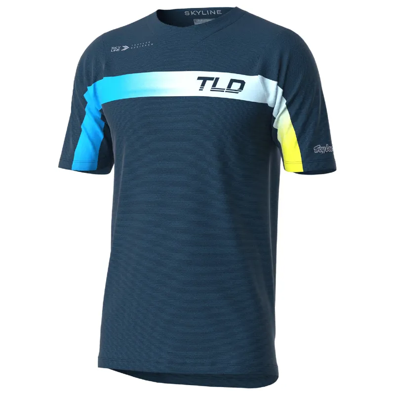 Troy Lee Designs Skyline Short Sleeve Jersey in Jet Fuel Blue