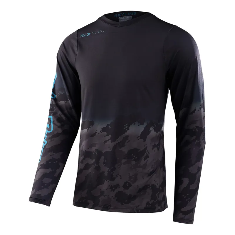 Troy Lee Designs Skyline Long Sleeve Jersey in Fader Digi Black