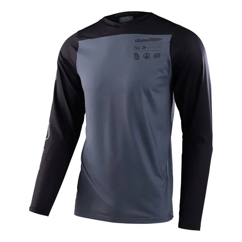 Troy Lee Designs Skyline Long Sleeve Jersey in Mono Charcoal