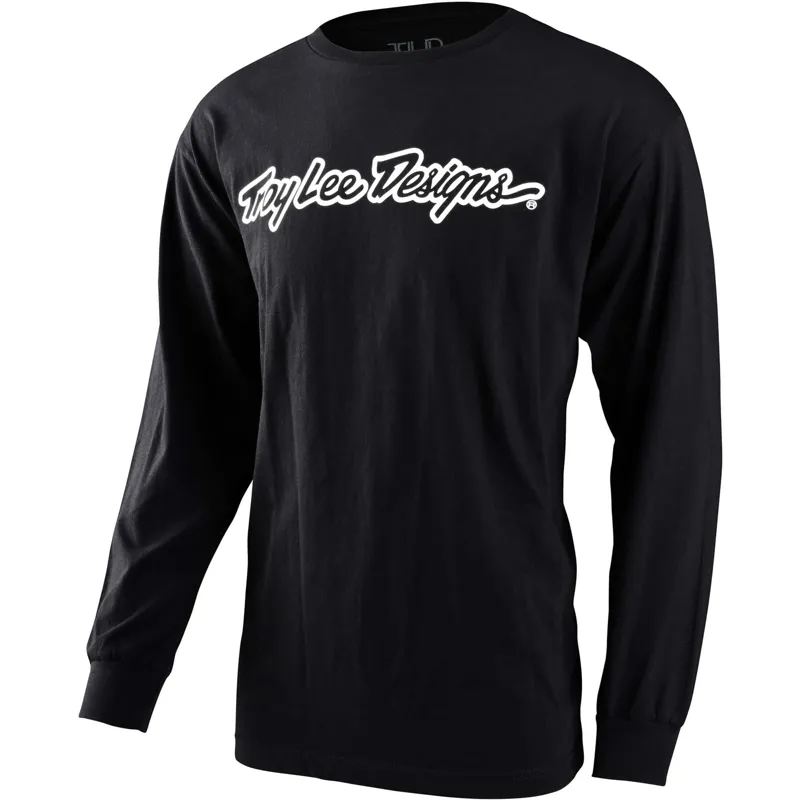 Troy Lee Designs Signature Long Sleeve T-Shirt in Black