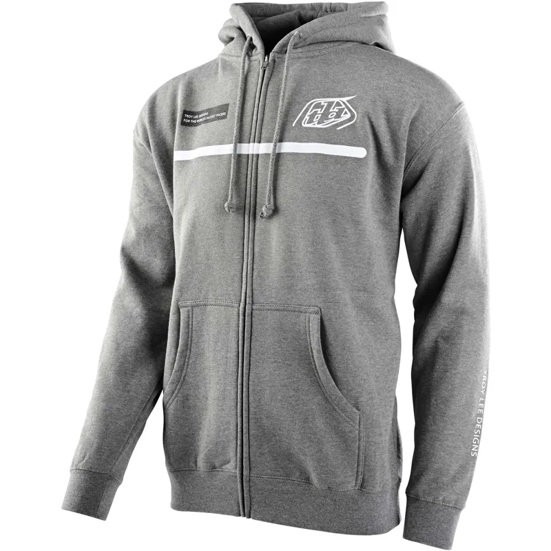 Troy Lee Designs Lines Zip-Up Hoodie in Gunmetal Heather