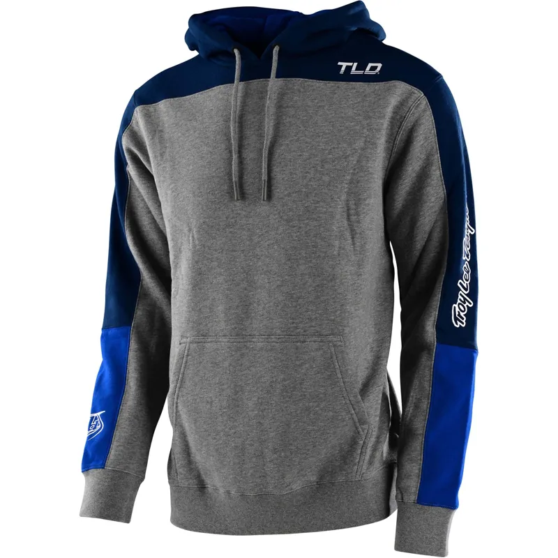 Troy Lee Designs Holeshot Hoodie Heather Grey Blue