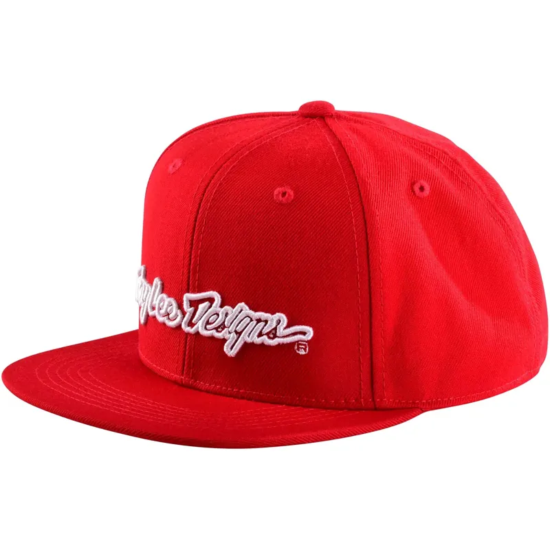 Troy Lee Designs 9Fifty Snapback Cap in Signature in Red/White