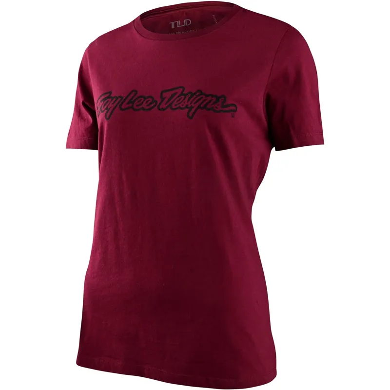 Troy Lee Designs Women's Signature Short Sleeve T-Shirt  Maroon