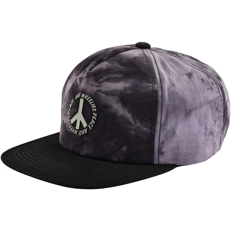 Troy Lee Designs Unstructured Snapback Cap Plot Tie-Dye - Charcoal one size