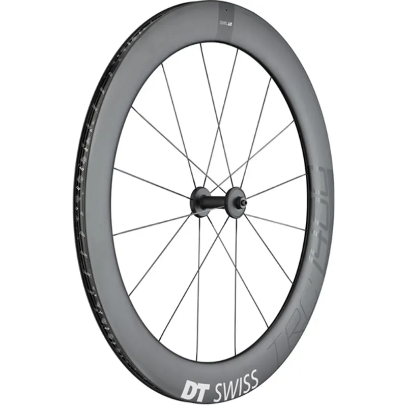 DT Swiss TRC14 Track T FR Black front 65 mm carbon tubular 100 mm bolt on