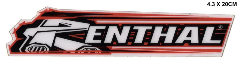 Renthal Logo 200mm Stickers in Black