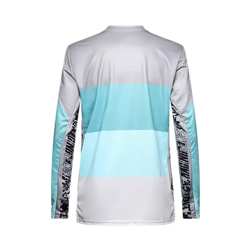Fox Ranger Grid Long Sleeve Jersey in Steel Grey-1