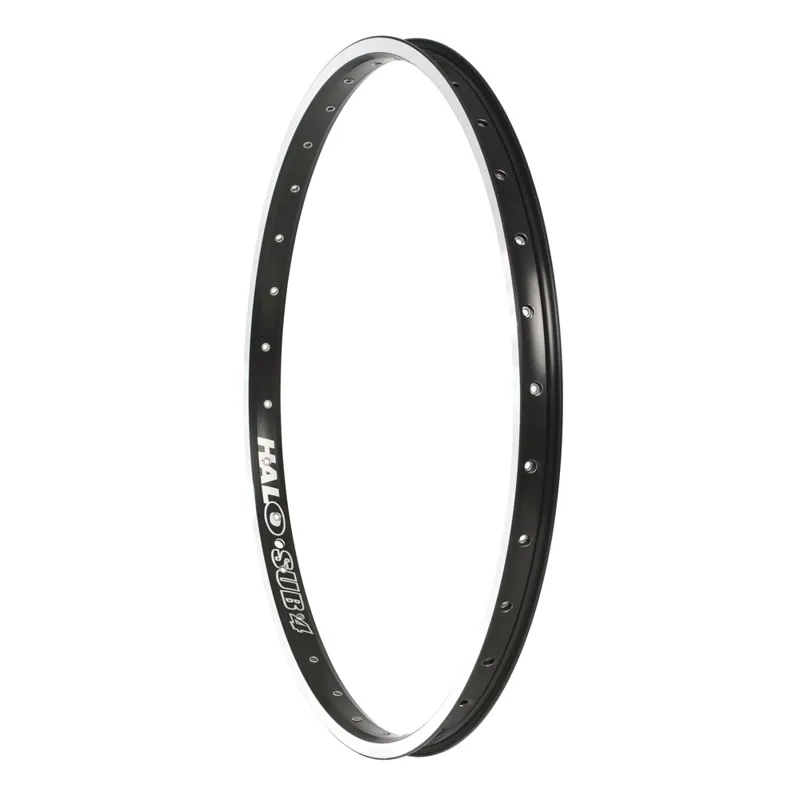 Halo Sub-4 24in Racing Rim w/SS Eyelets and CNC Sidewall in Black