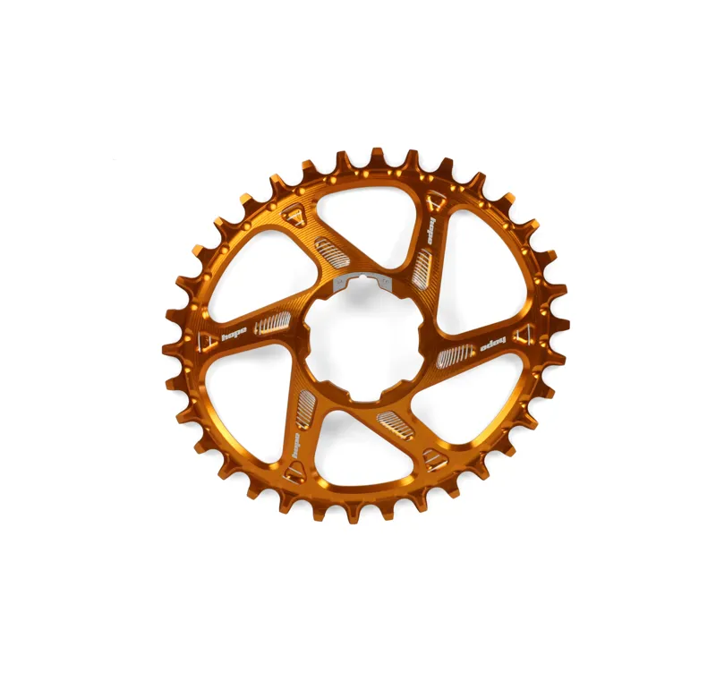 Hope Oval Spiderless Retainer Ring in Orange