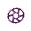 Hope Oval Spiderless Retainer Ring in Purple