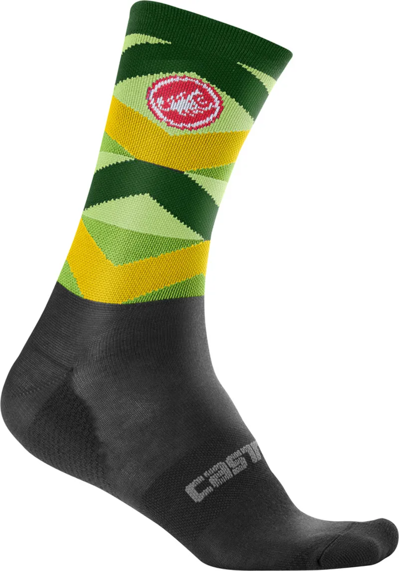 Castelli Fatto 12 Sock Black/Sprint Green