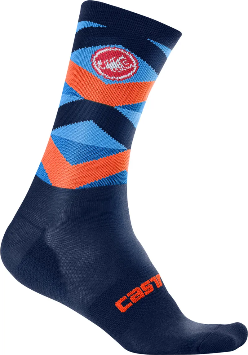 Castelli Fatto 12 Sock Infinity Blue/Orange