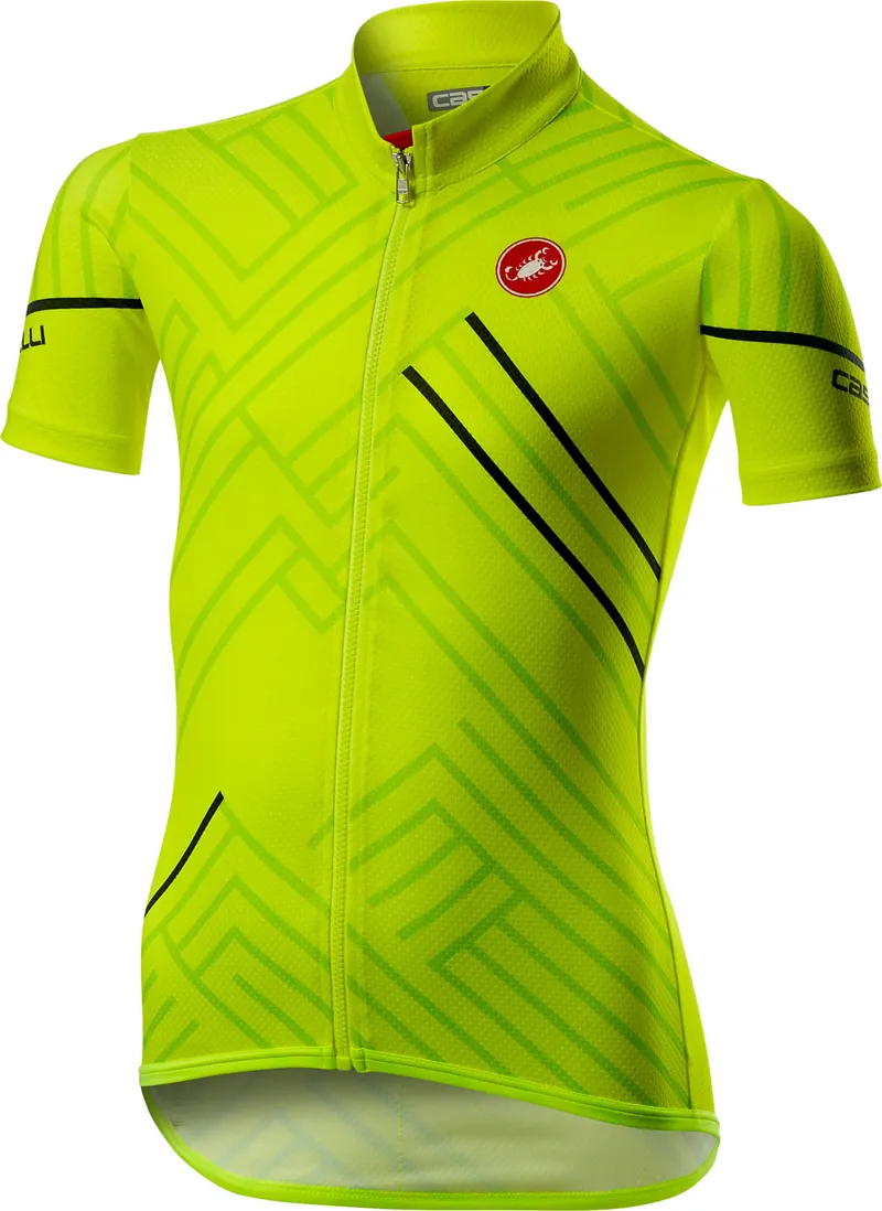 Castelli Campioncino Jersey Yellow Fluo