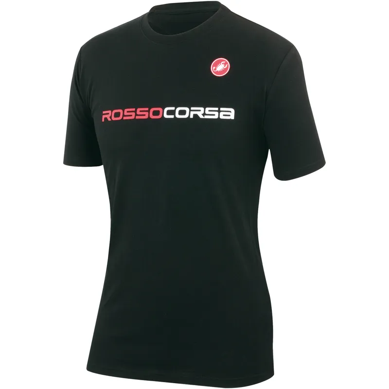 Castelli Rosso Corsa T-Shirt Black