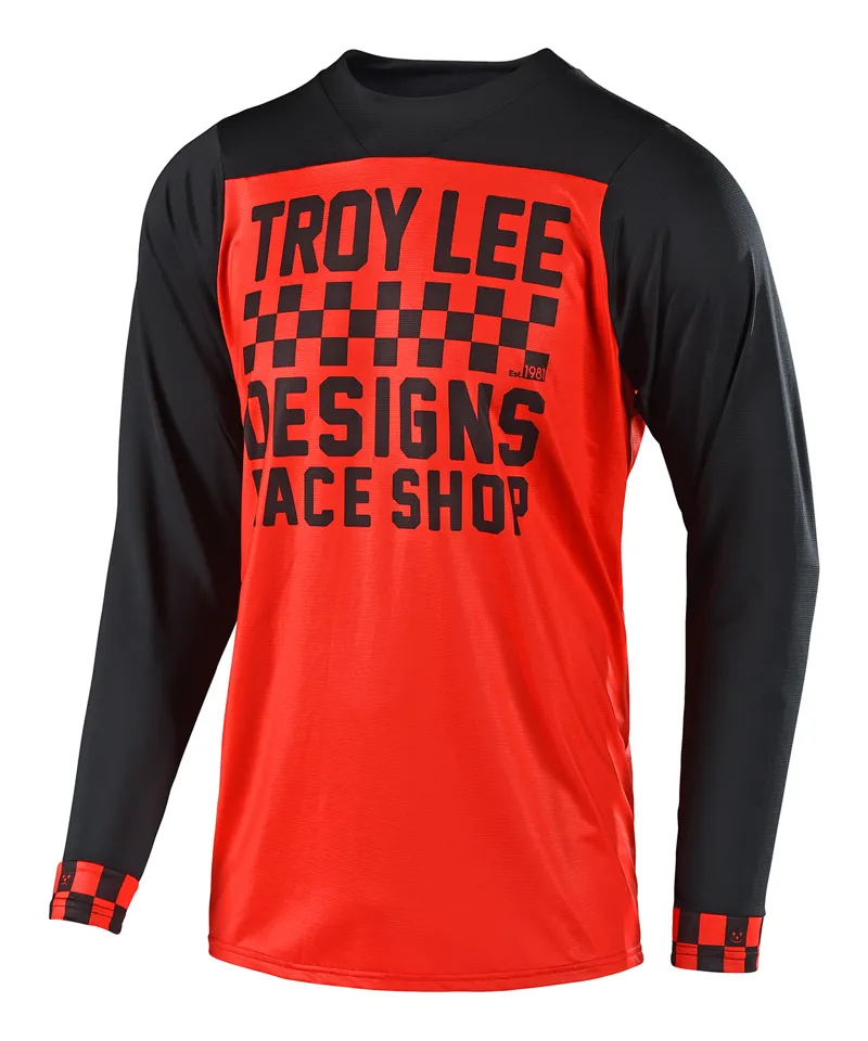 Troy Lee Designs Skyline Long Sleeve Jersey Checker Red And Black