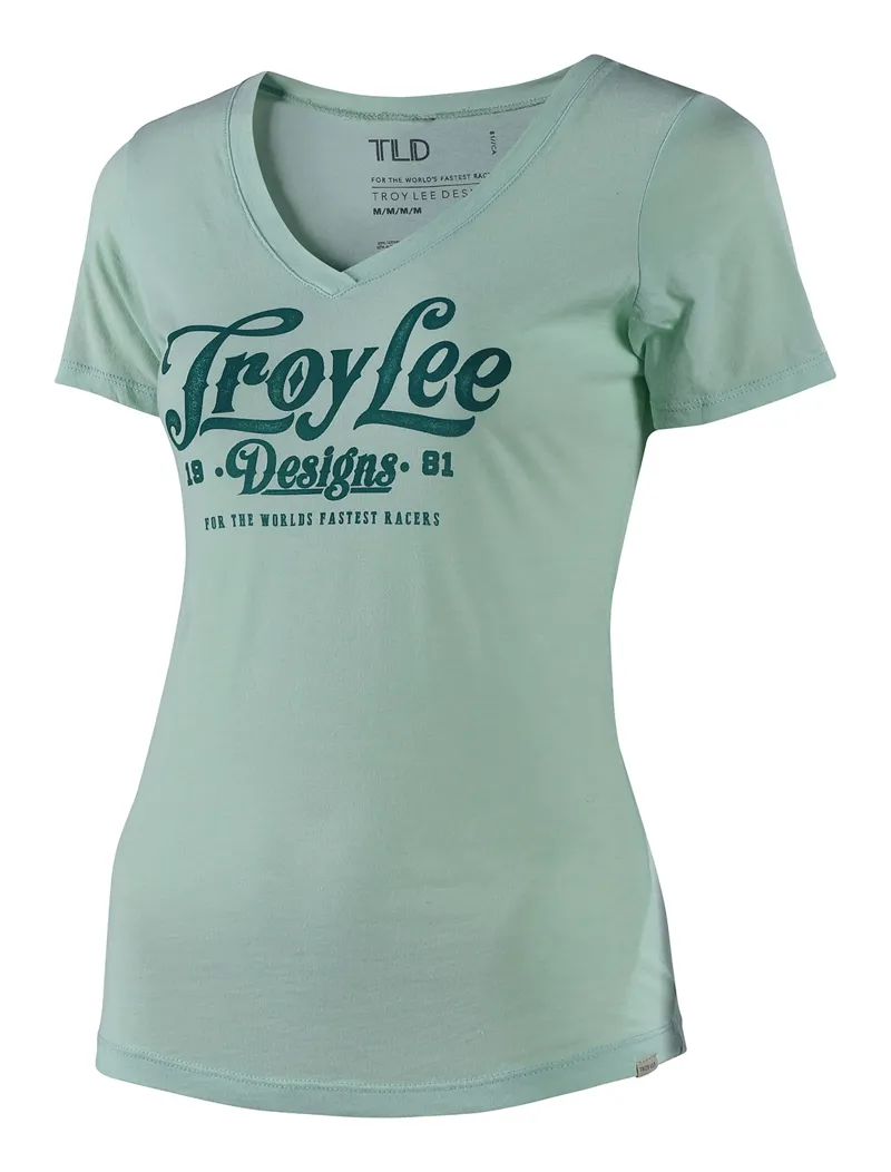 Troy Lee Designs Spiked Womens V- Neck Tee Mint