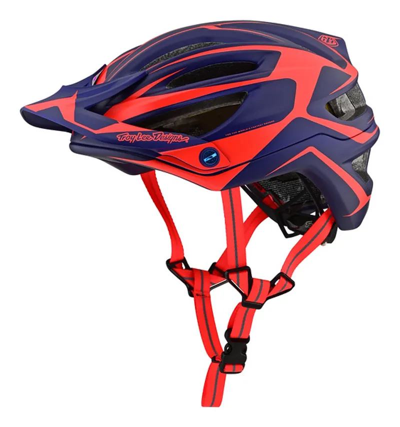 Troy Lee Designs 2019 A2 Dropout MTB Helmet Navy/Orange
