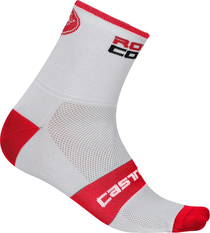 Castelli Rosso Corsa 9 Sock White/Red