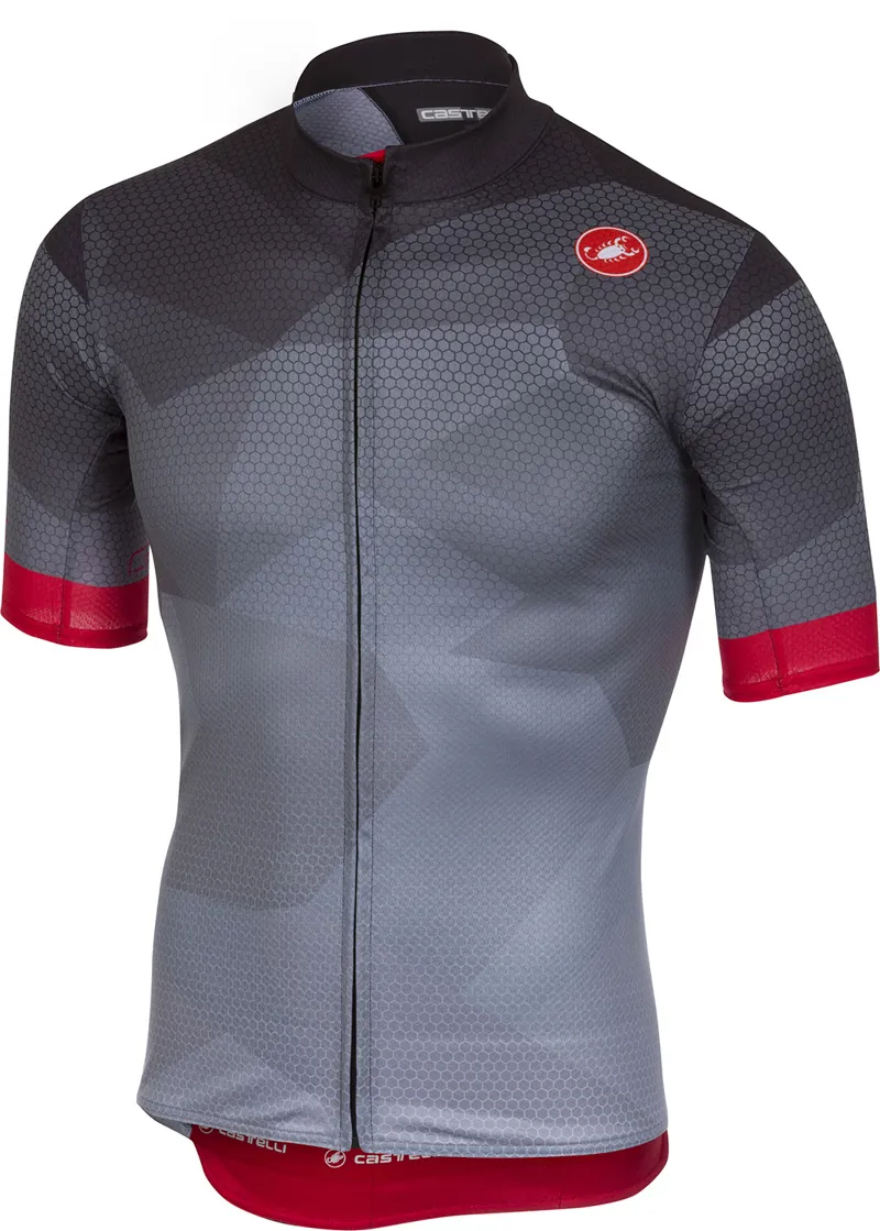 Castelli Flusso Jersey FZ Short Sleeve Grey