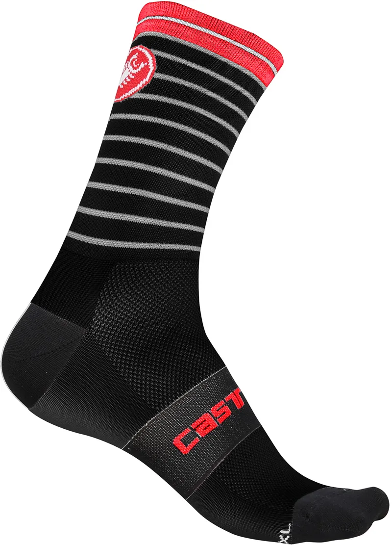 Castelli Podio Doppio 13 Sock Black/Red